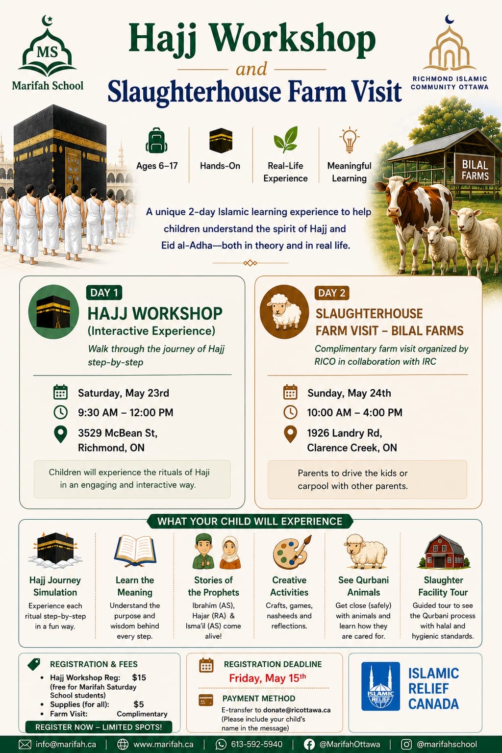 Hajj Workshop and Slaughterhouse Farm Visit